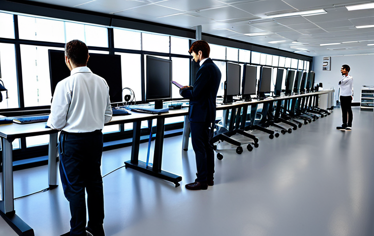 Sports Science University Lab**

"A bright, modern sports science lab at INEFC Barcelona, filled with students and researchers, fully clothed in professional attire, analyzing biomechanics data on computers. High-tech equipment visible, perfect anatomy, natural proportions, well-lit, professional setting, safe for work, appropriate content, fully clothed, professional."

**
