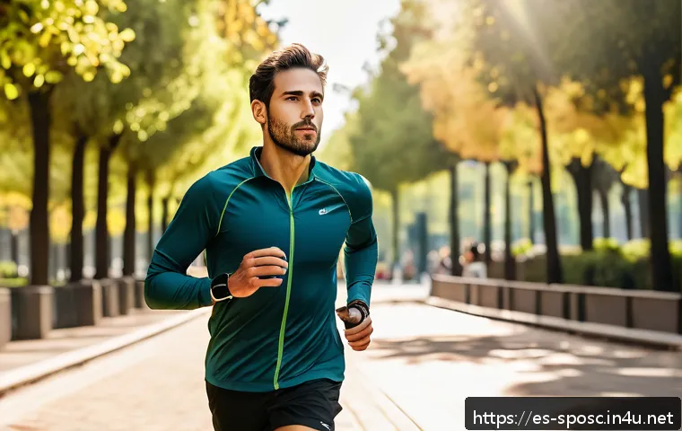 스포츠 과학 실험 - A professional athlete wearing smart wearable devices such as a heart rate monitor wristband, a slee...